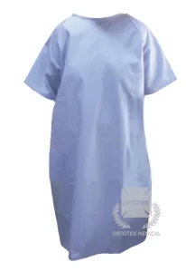 Camisón hospitalario Blanco - Azul Refs. 517/B - A